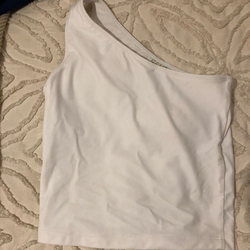 Kortni jeane one shoulder top- white- XS- NWOT